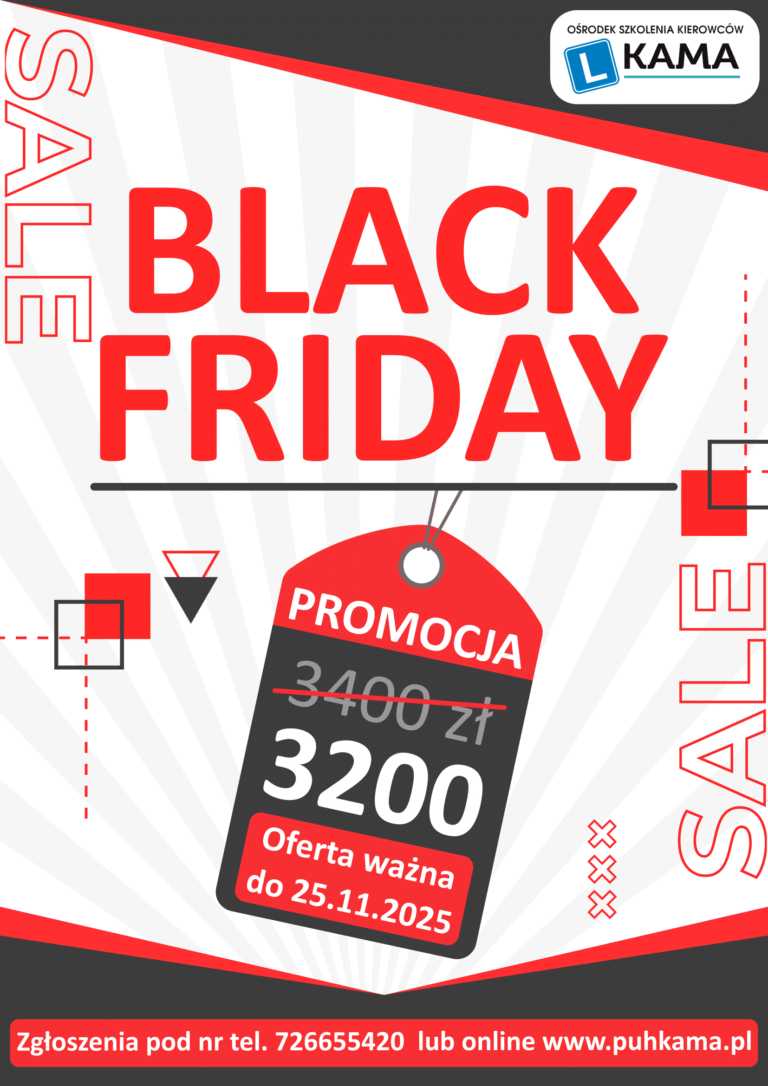 BLACK FRIDAY w OSK KAMA – PROMOCJA TRWA!