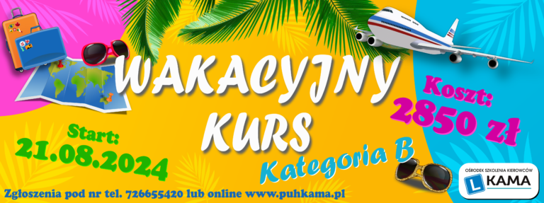 Wakacyjny kurs kat. B