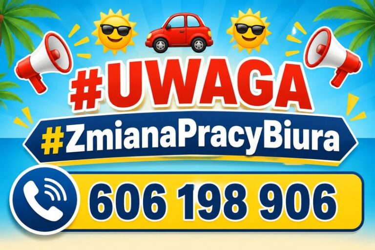 Uwaga, zmiana pracy biura